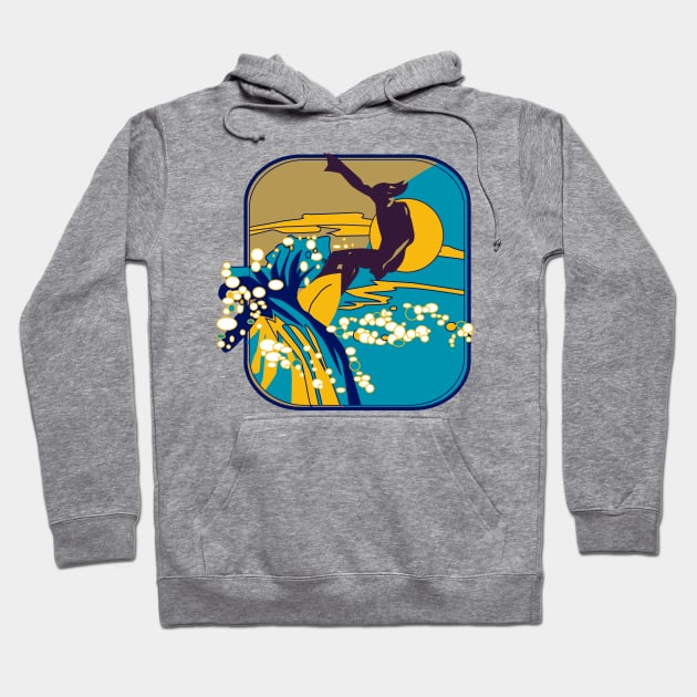 Retro Surfer Hoodie by MakanaheleCreations